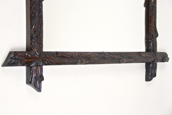 Hand-Carved Wall Mirror, Austria, 1880s-TQA-1321873