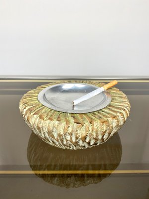 Hand Carved Wood Ashtray by Aldo Tura for Macabo, Italy, 1950s-LYQ-1171531