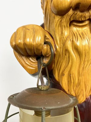 Hand Carved Wood Monk Table Lamp by Aldo Tura for Macabo, Italy, 1950s-LYQ-1171642