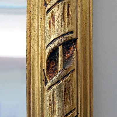 Hand-Carved Wooden Frame Mirror-IYX-1170289