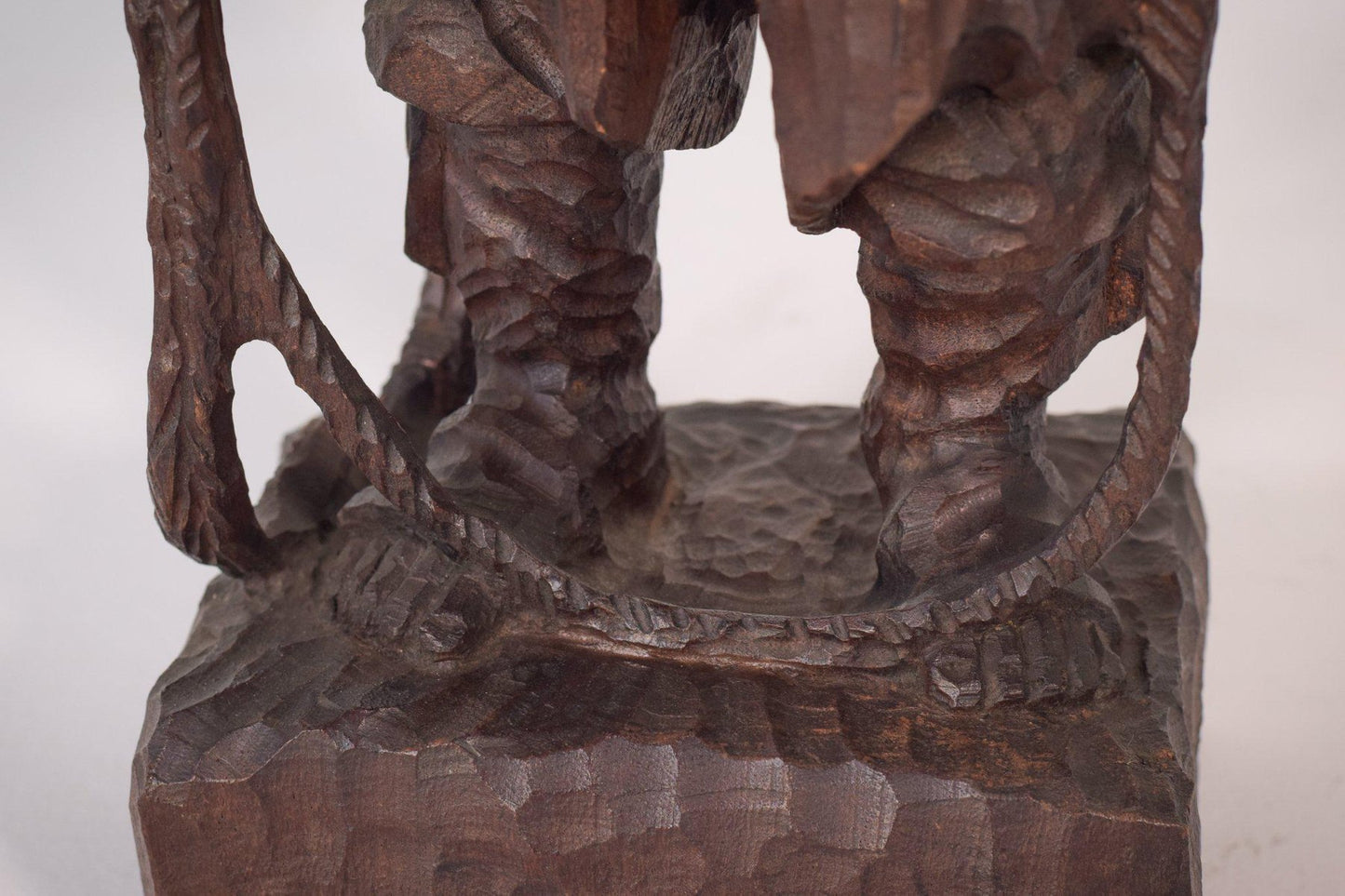 Hand-Carved Wooden Sculpture of a Male Figure