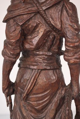 Hand-Carved Wooden Sculpture of a Male Figure-AOI-1106704