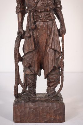 Hand-Carved Wooden Sculpture of a Male Figure-AOI-1106704