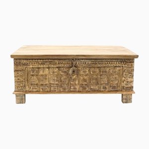 Hand-Carved Wooden Trunk-TCS-1297565