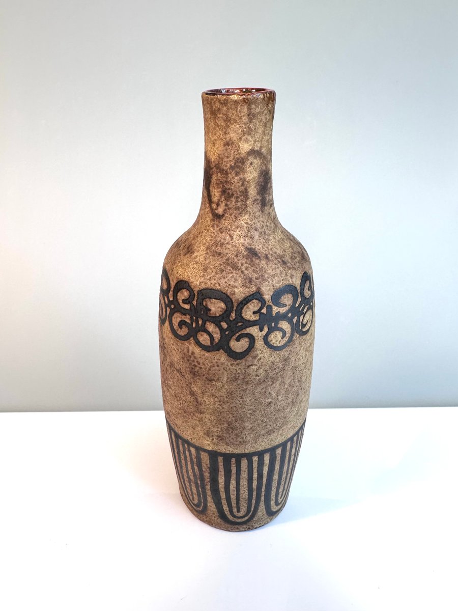 Hand-Crafted Archaic Ceramic Vase from Ceramano, Germany, 1960s