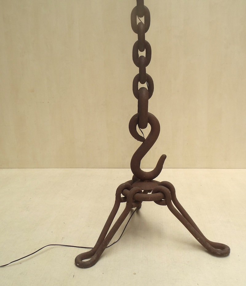 Hand-Crafted French Wrought Iron Floor Lamp, 1960s