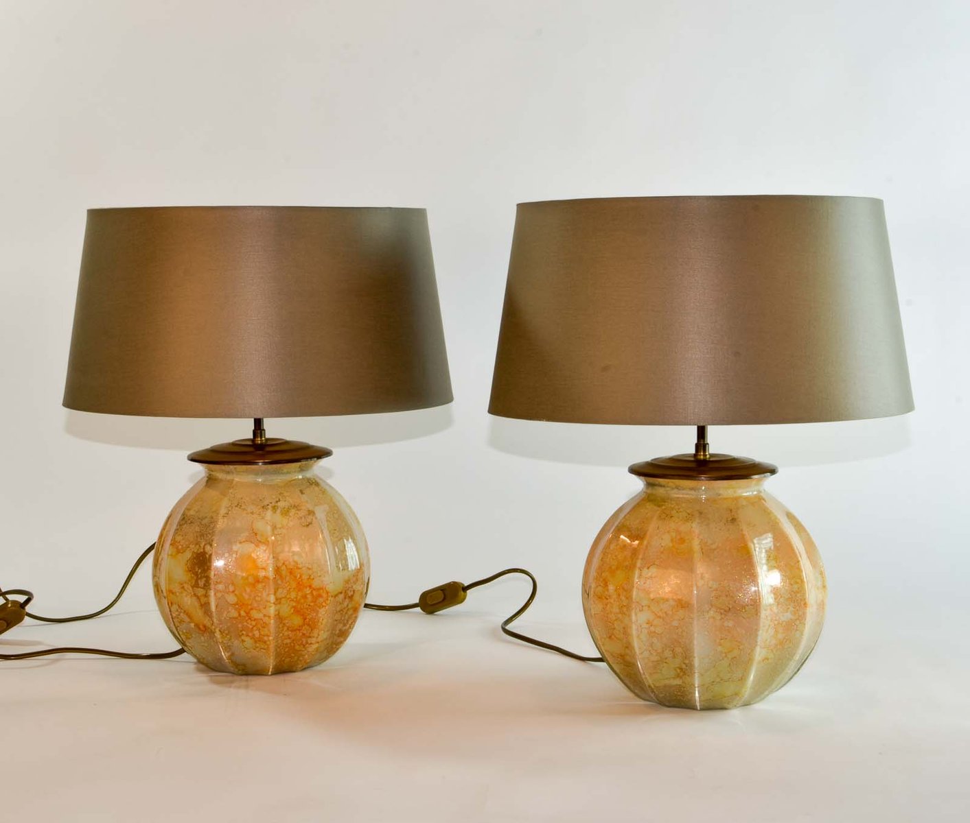 Hand-Crafted Table Lamps from Laque Line, 1970s, Set of 2