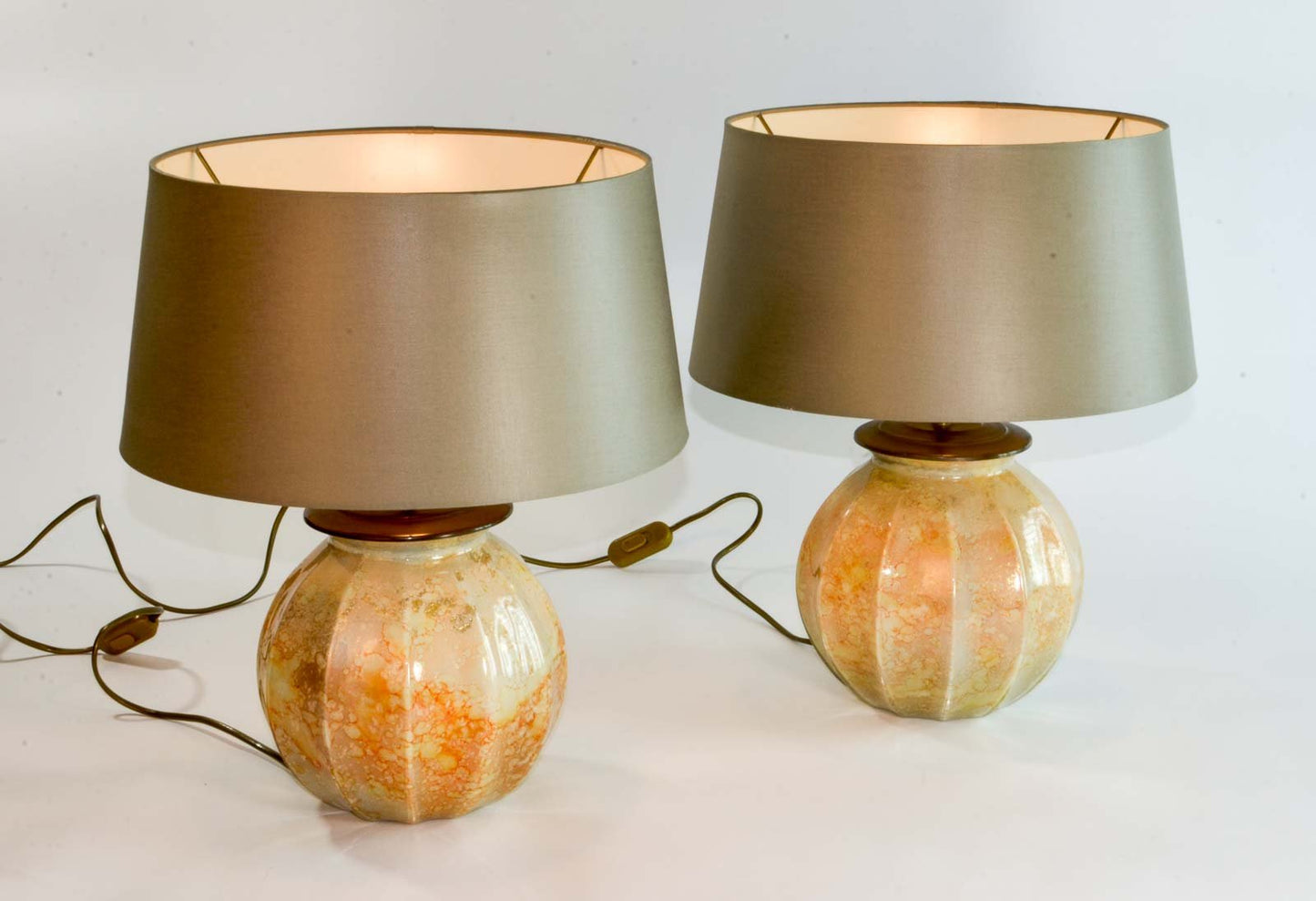 Hand-Crafted Table Lamps from Laque Line, 1970s, Set of 2