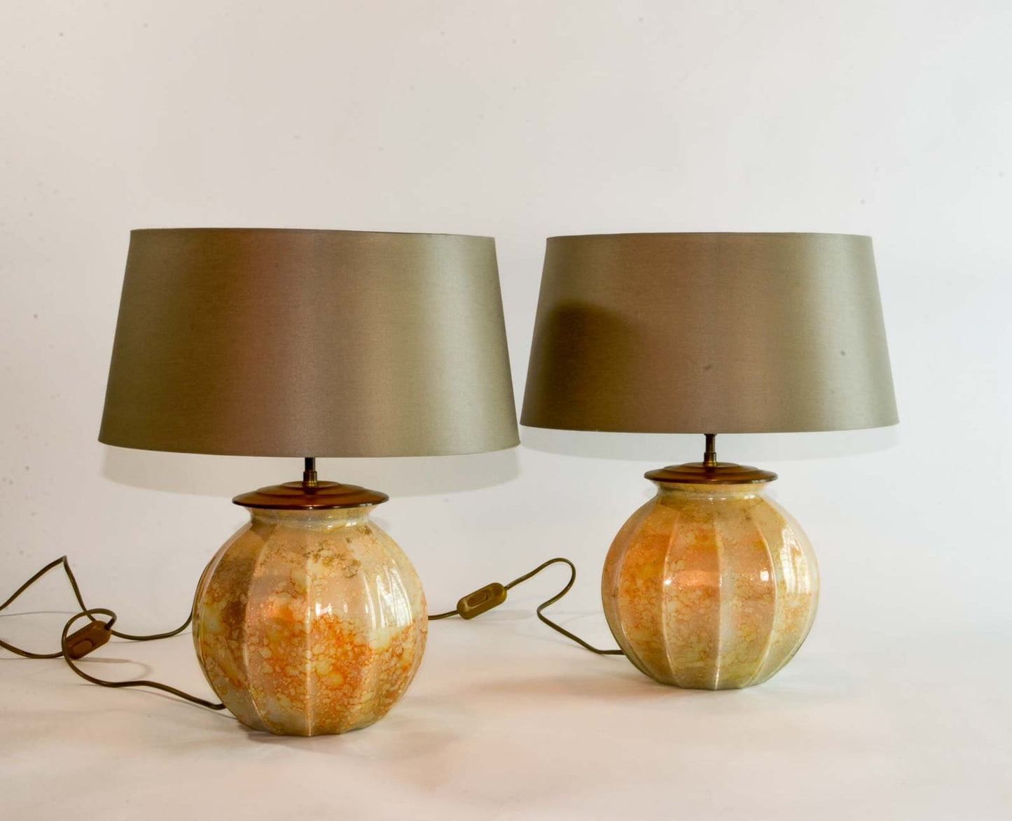 Hand-Crafted Table Lamps from Laque Line, 1970s, Set of 2