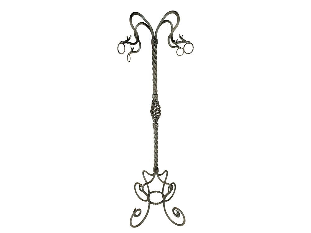 Hand-Crafted Wrought Iron Pedestal attributed to Alessandro Mazzucotelli, 1890s