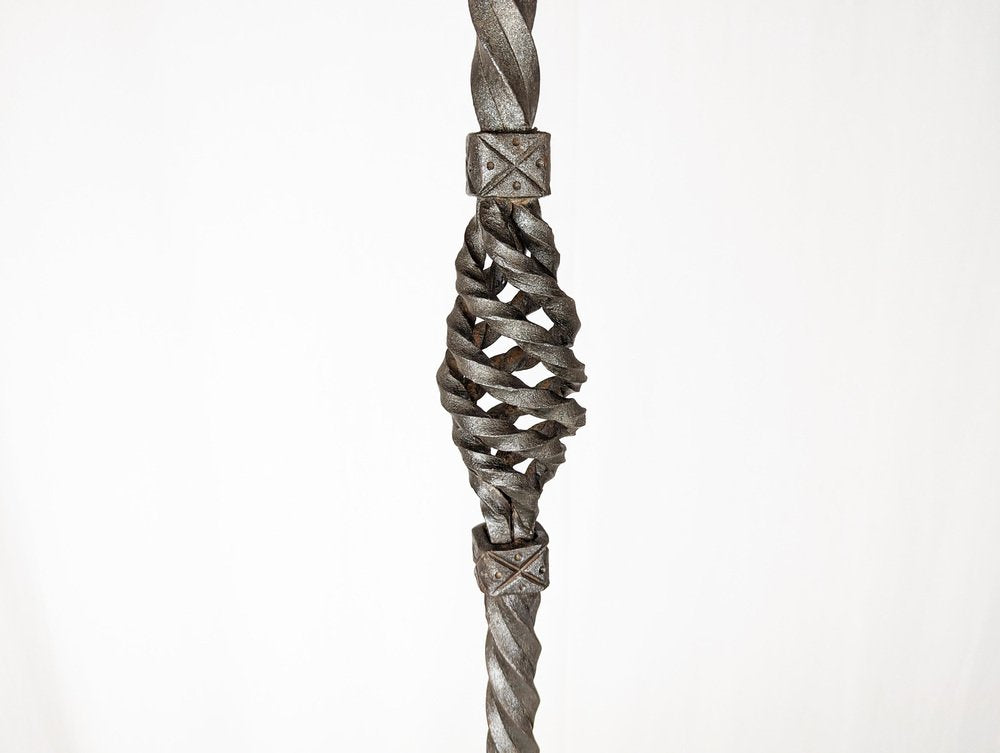 Hand-Crafted Wrought Iron Pedestal attributed to Alessandro Mazzucotelli, 1890s