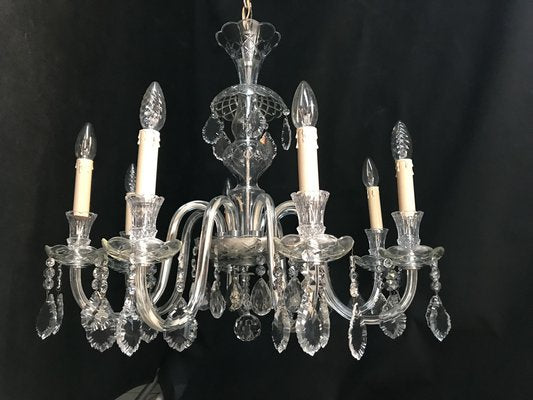 Hand-Cut Crystal Chandelier, 1950s-WQQ-1320773