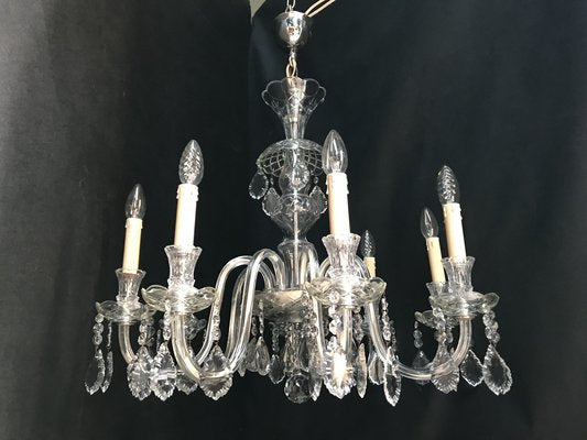 Hand-Cut Crystal Chandelier, 1950s-WQQ-1320773