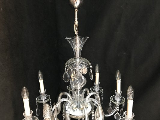 Hand-Cut Crystal Chandelier, 1950s-WQQ-1320773