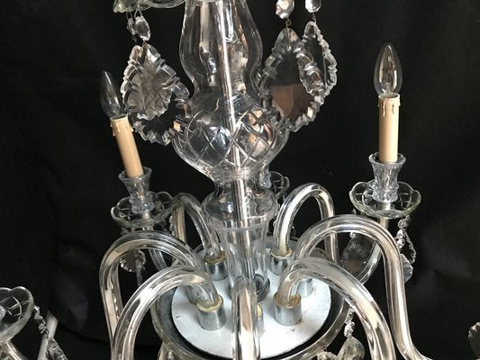 Hand-Cut Crystal Chandelier, 1950s-WQQ-1320773