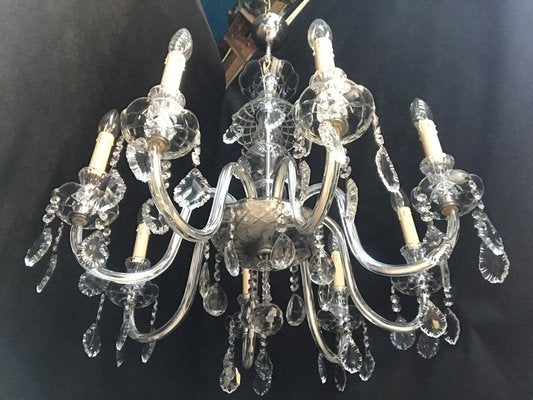 Hand-Cut Crystal Chandelier, 1950s-WQQ-1320773