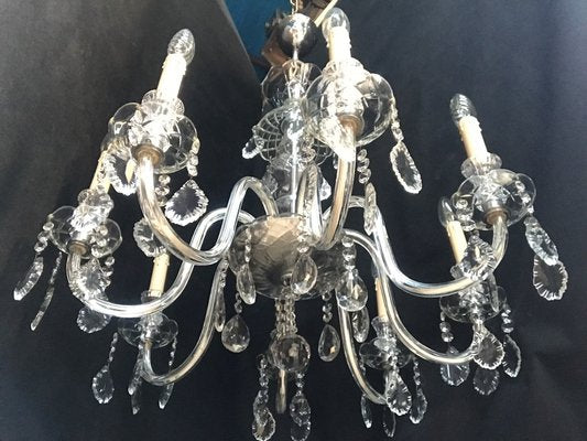 Hand-Cut Crystal Chandelier, 1950s-WQQ-1320773