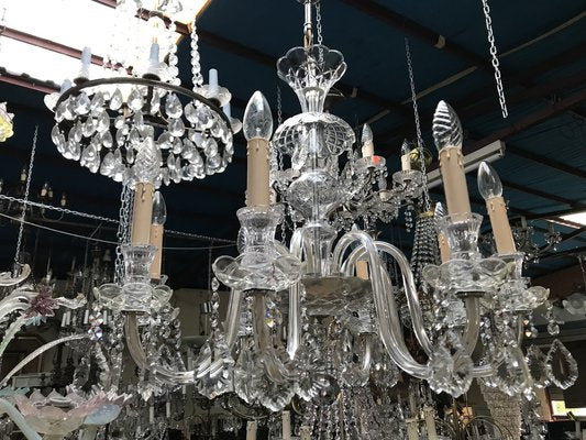 Hand-Cut Crystal Chandelier, 1950s-WQQ-1320773