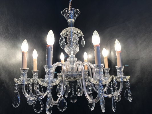 Hand-Cut Crystal Chandelier, 1950s-WQQ-1320773