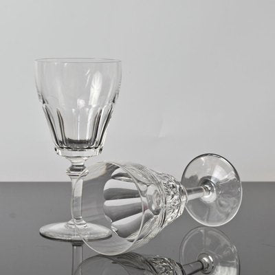 Hand-Cut Crystal Water Goblets from Val Saint Lambert, 1950s, Set of 2-IXK-1080672