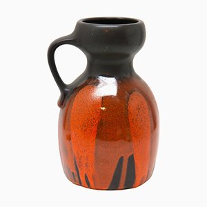 Hand-Decorated and Glazed Fat Lava Pitcher from Steuler, West Germany, 1960s-MJY-1449595