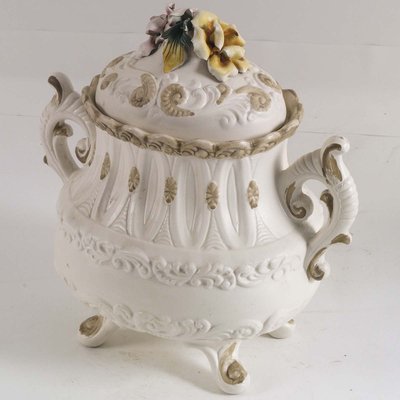 Hand-Decorated Ceramic Centerpiece from Capodimonte, 1920s-NJV-857259