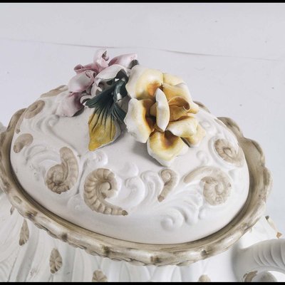 Hand-Decorated Ceramic Centerpiece from Capodimonte, 1920s-NJV-857259