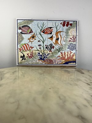 Hand Decorated Ceramic Panel, Italy, 1980s-YST-1750225