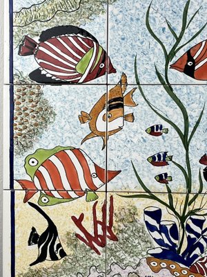 Hand Decorated Ceramic Panel, Italy, 1980s-YST-1750225