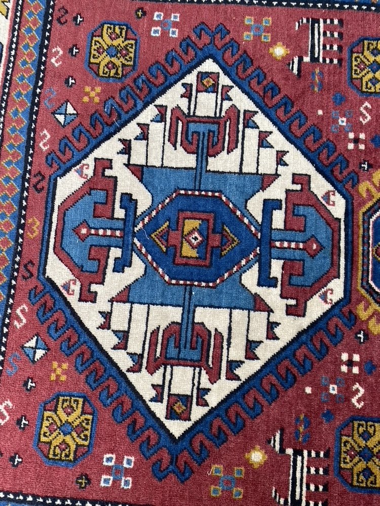 Hand-Knotted Kazak Rug, Caucasus