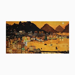 Hand Knotted Tai Ping Hong Kong Skyline Rug, 1970s-ESB-1376902