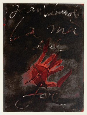 Hand of Fire - Vintage Offset Print After Antoni Tàpies - 1982-ZCI-754816