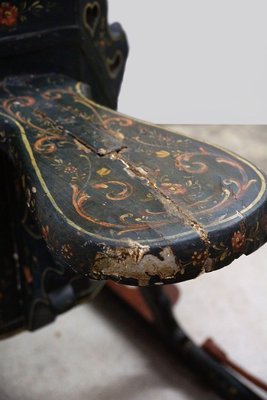 Hand-Painted Antique Sleigh with Golden Horse-GQ-784778