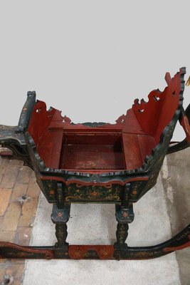 Hand-Painted Antique Sleigh with Golden Horse-GQ-784778