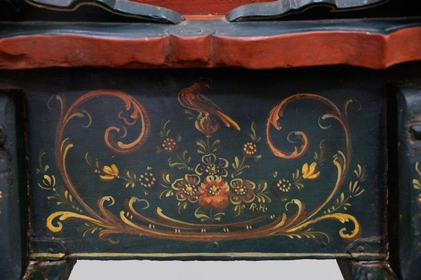 Hand-Painted Antique Sleigh with Golden Horse-GQ-784778