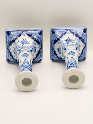 Hand-Painted Candlesticks from Royal Delft, 1988, Set of 2-TJZ-2022499