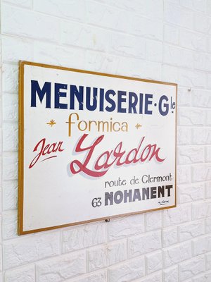 Hand Painted Carpenters Workshop Sign, France, 1960s-FRB-1766029