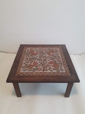 Hand Painted Ceramic Coffee Table from Paterna Majolica Dart, 1970s-XUQ-1449970