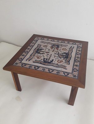 Hand Painted Ceramic Coffee Table from Paterna Majolica Dart, 1970s-XUQ-1449960