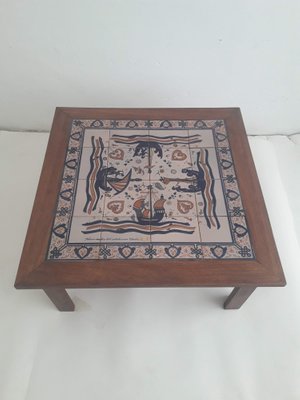 Hand Painted Ceramic Coffee Table from Paterna Majolica Dart, 1970s-XUQ-1449960