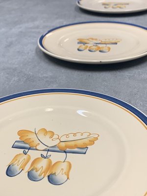 Hand-Painted Ceramic Dishes by Gio Ponti for Richard Ginori, San Cristoforo Milan, 1920s, Set of 3-RAF-627351