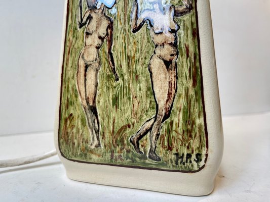 Hand-Painted Ceramic Table Lamp, 1970s-LCR-1368183