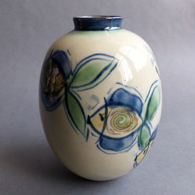 Hand-Painted Ceramic Vase by V.Heintz, 1950s-WK-746718