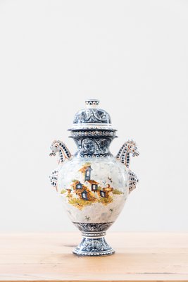 Hand-Painted Ceramic Vase from Turi D’Albissola, 1980s-KNM-845112