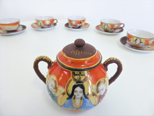 Hand-Painted Chinese Porcelain Set, 1950s, Set of 13-KNM-946524