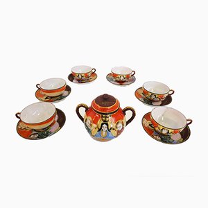 Hand-Painted Chinese Porcelain Set, 1950s, Set of 13-KNM-946524