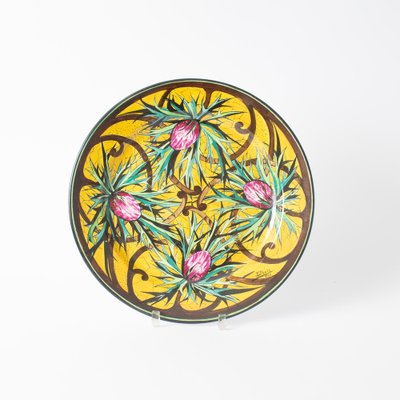 Hand-Painted Decorative Plate by E. Petit for Boch Freres, 1926-IXK-1405493