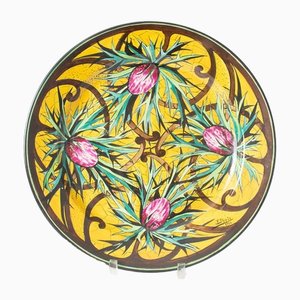 Hand-Painted Decorative Plate by E. Petit for Boch Freres, 1926-IXK-1405493