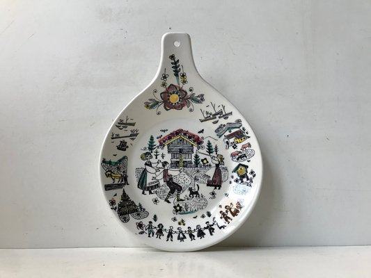 Hand-Painted Dish by Inger Waage, 1950s-LCR-953628