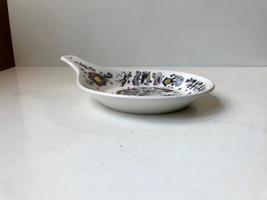 Hand-Painted Dish by Inger Waage, 1950s-LCR-953628